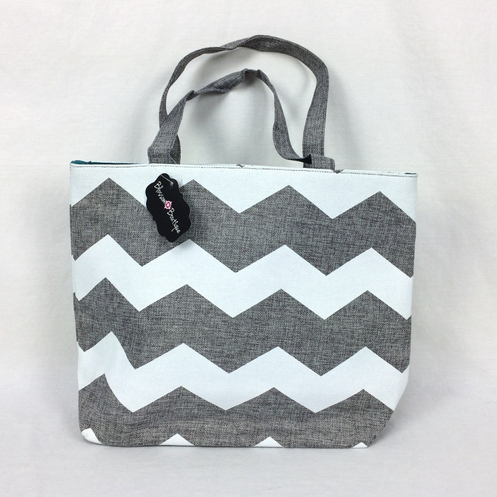 Blossom Boutique Tote Shopping Beach Bag Chevron